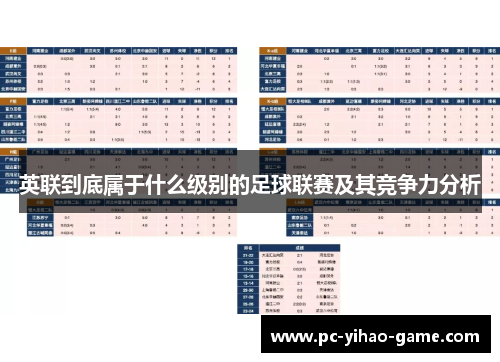 英联到底属于什么级别的足球联赛及其竞争力分析 英联到底属于什么级别的足球联赛及其竞争力分析